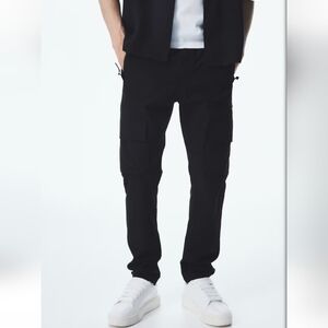 NWT Black Cargo Pants H&M Regular Fit  Mens Size medium